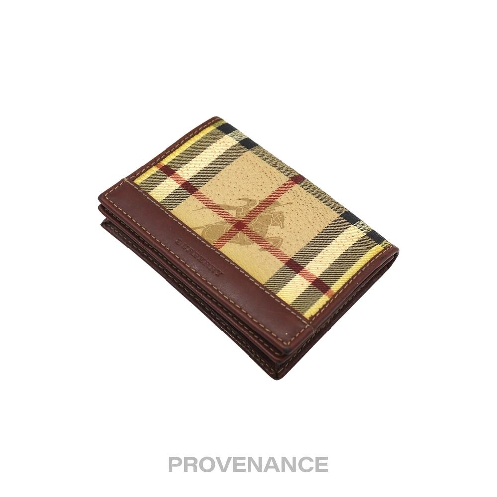 🔴 Burberry Pocket Organizer Wallet - Haymarket Check Brown - Picture 3 of 9